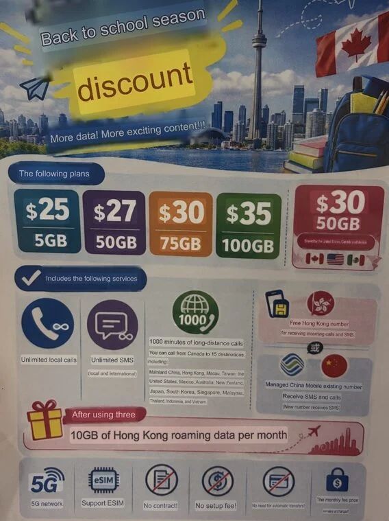 Kini Mobile: $27/50GB 5G (Telus powered) prepaid ,Free HK / China Number, 10GB HK Data, 1000 LD Mins, global text, more Kini Mobile: $27/50GB 5G (Telus powered) prepaid ,Free HK / China Number, 10GB HK Data, 1000 LD Mins, global text, more