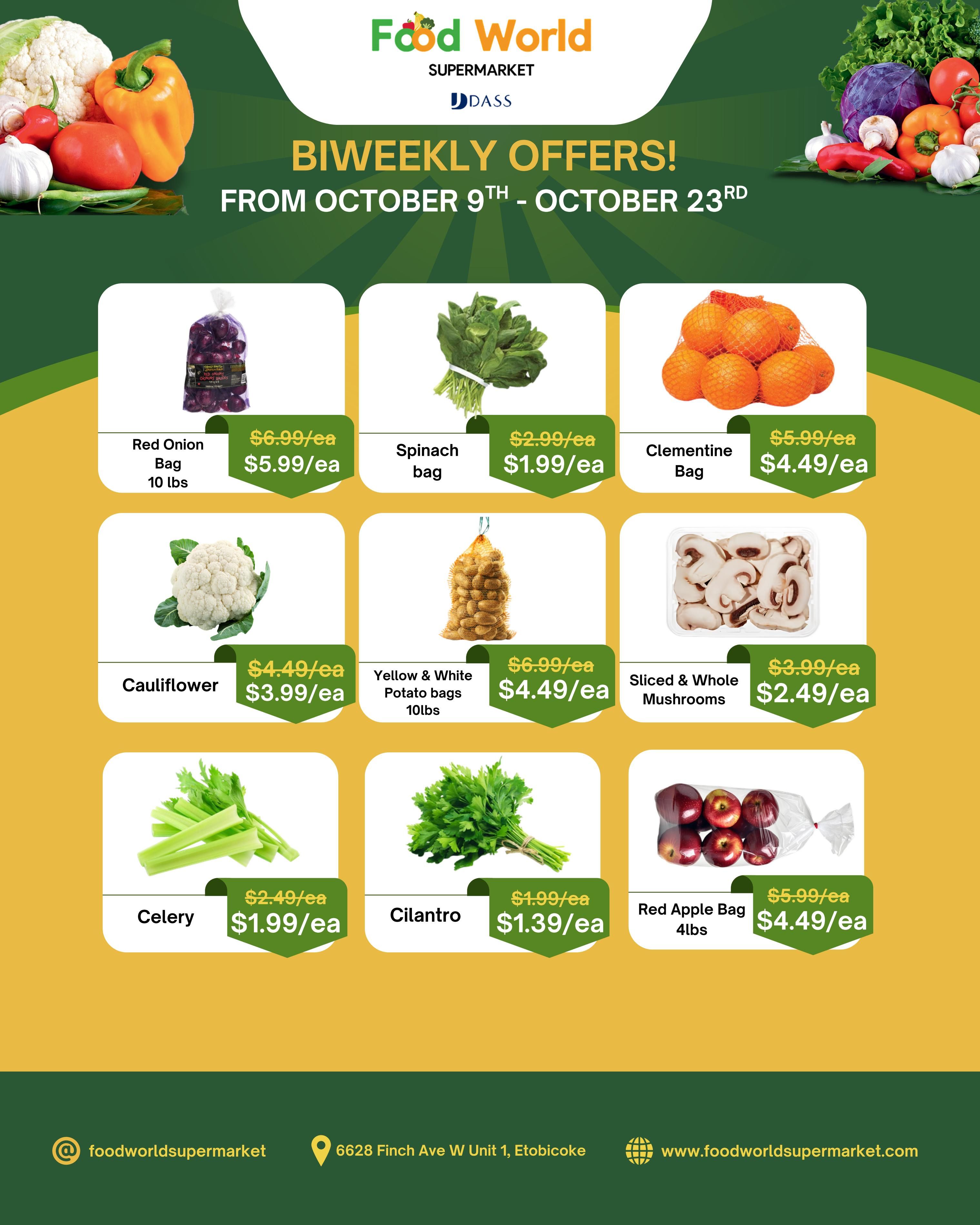 Food World Supermarket Flyer October 9 to 23