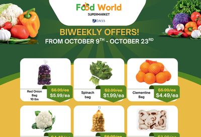 Food World Supermarket Flyer October 9 to 23