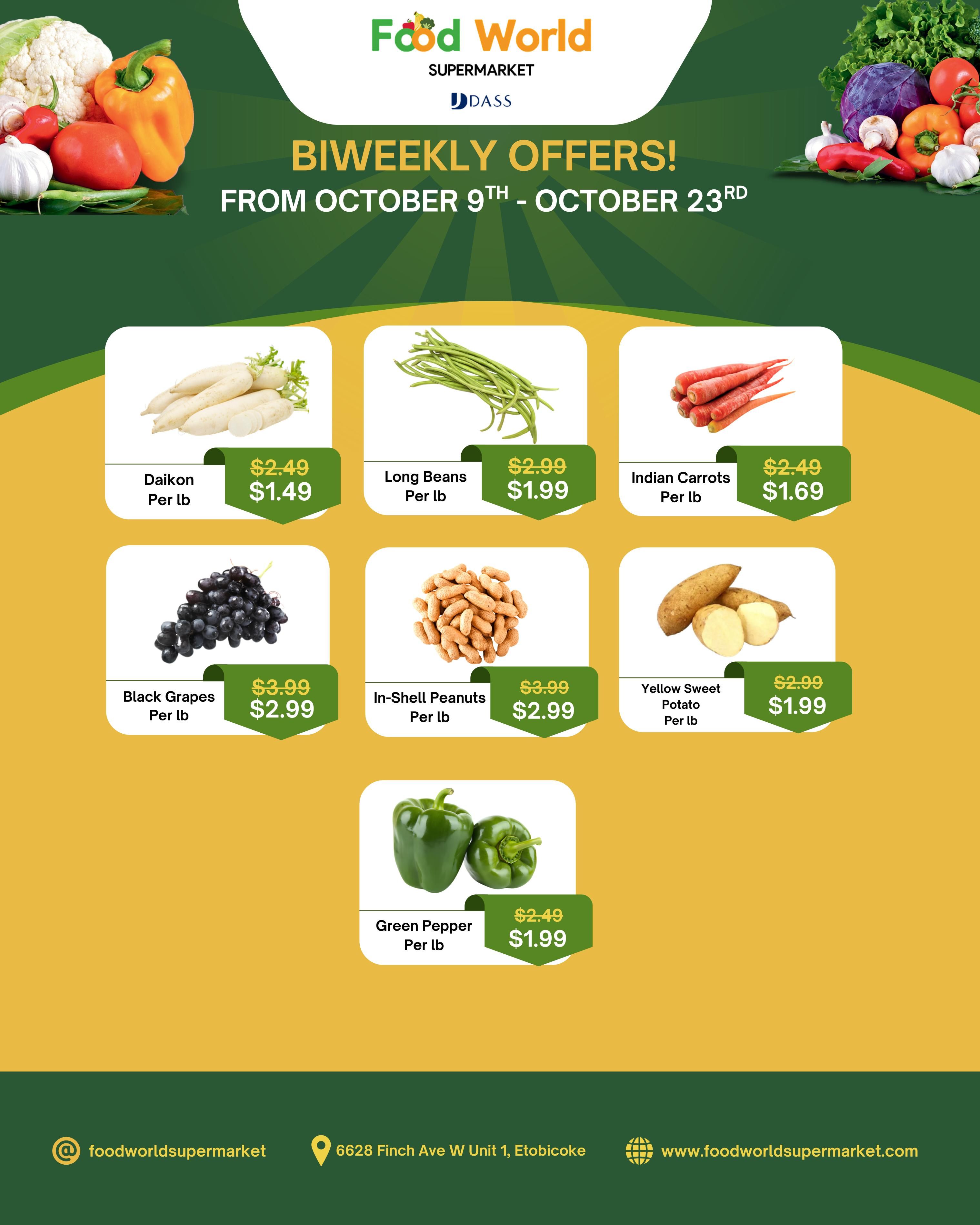 Food World Supermarket Flyer October 9 to 23