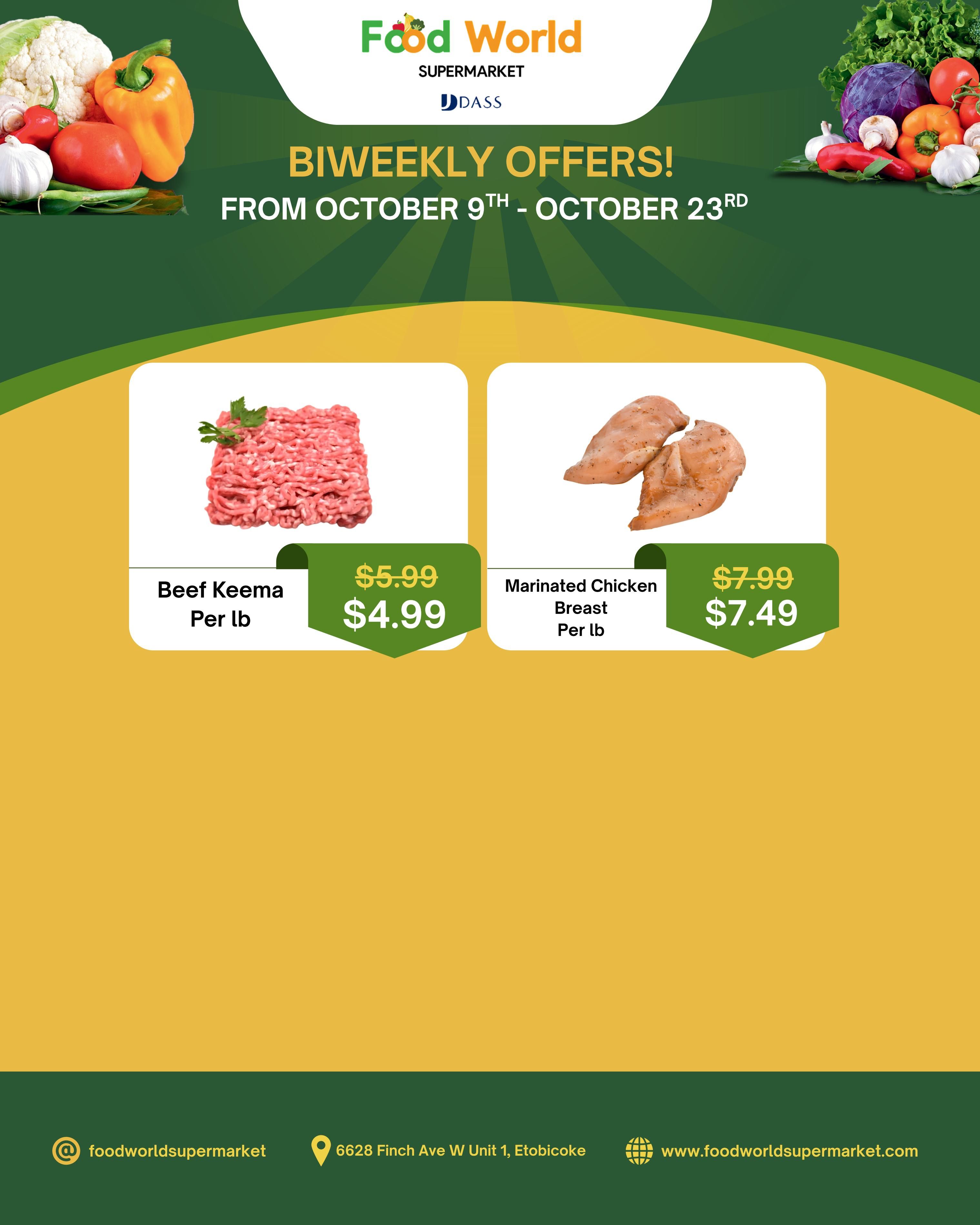 Food World Supermarket Flyer October 9 to 23
