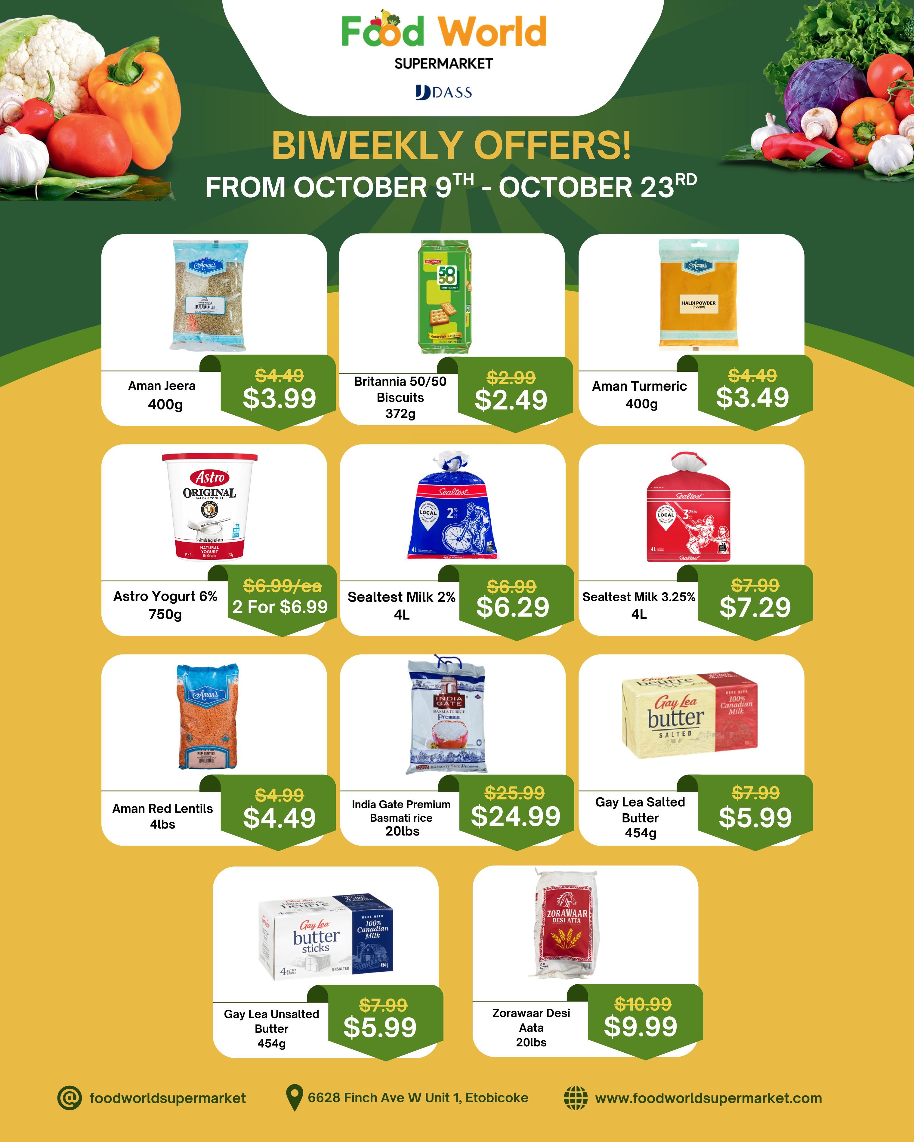 Food World Supermarket Flyer October 9 to 23