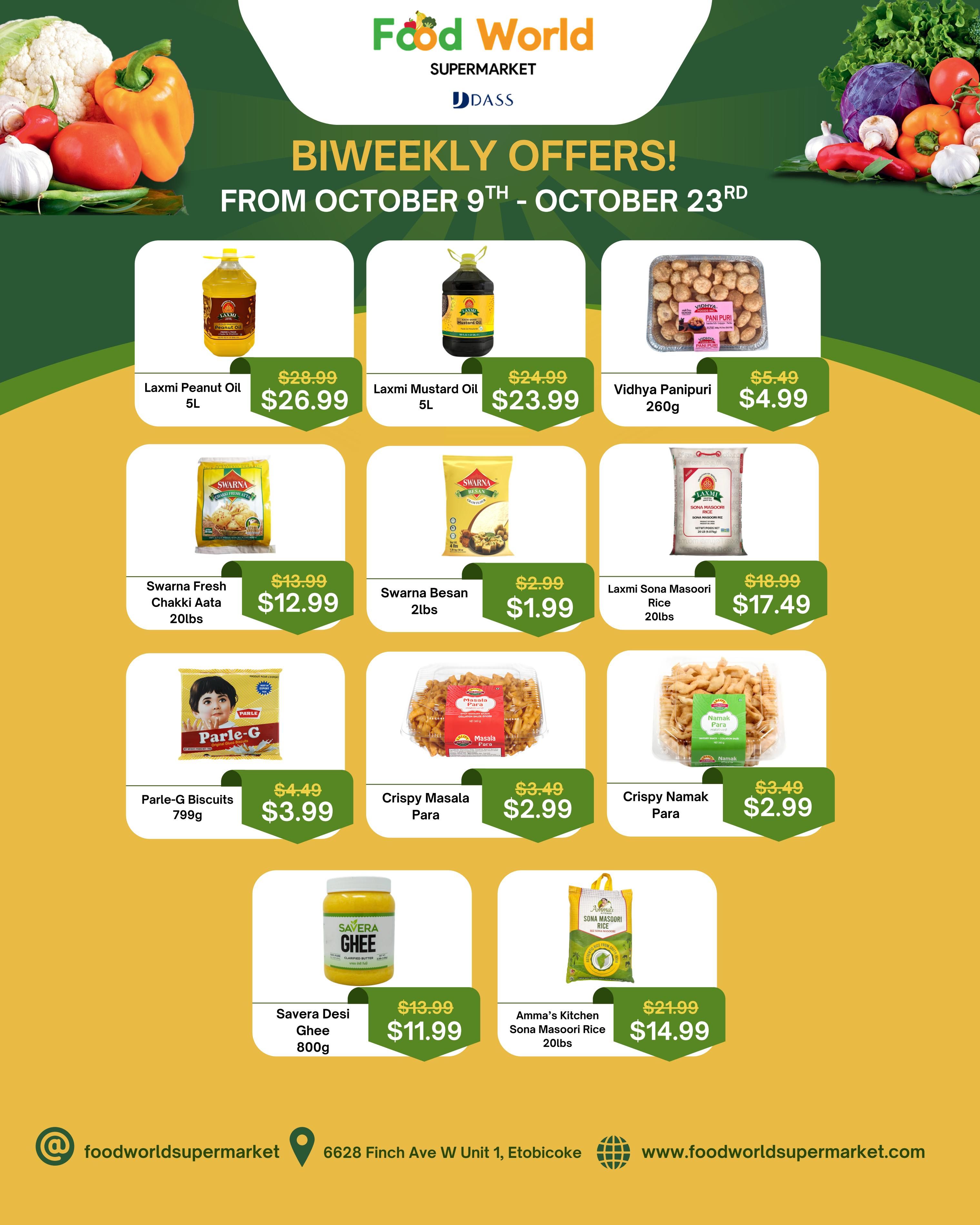 Food World Supermarket Flyer October 9 to 23