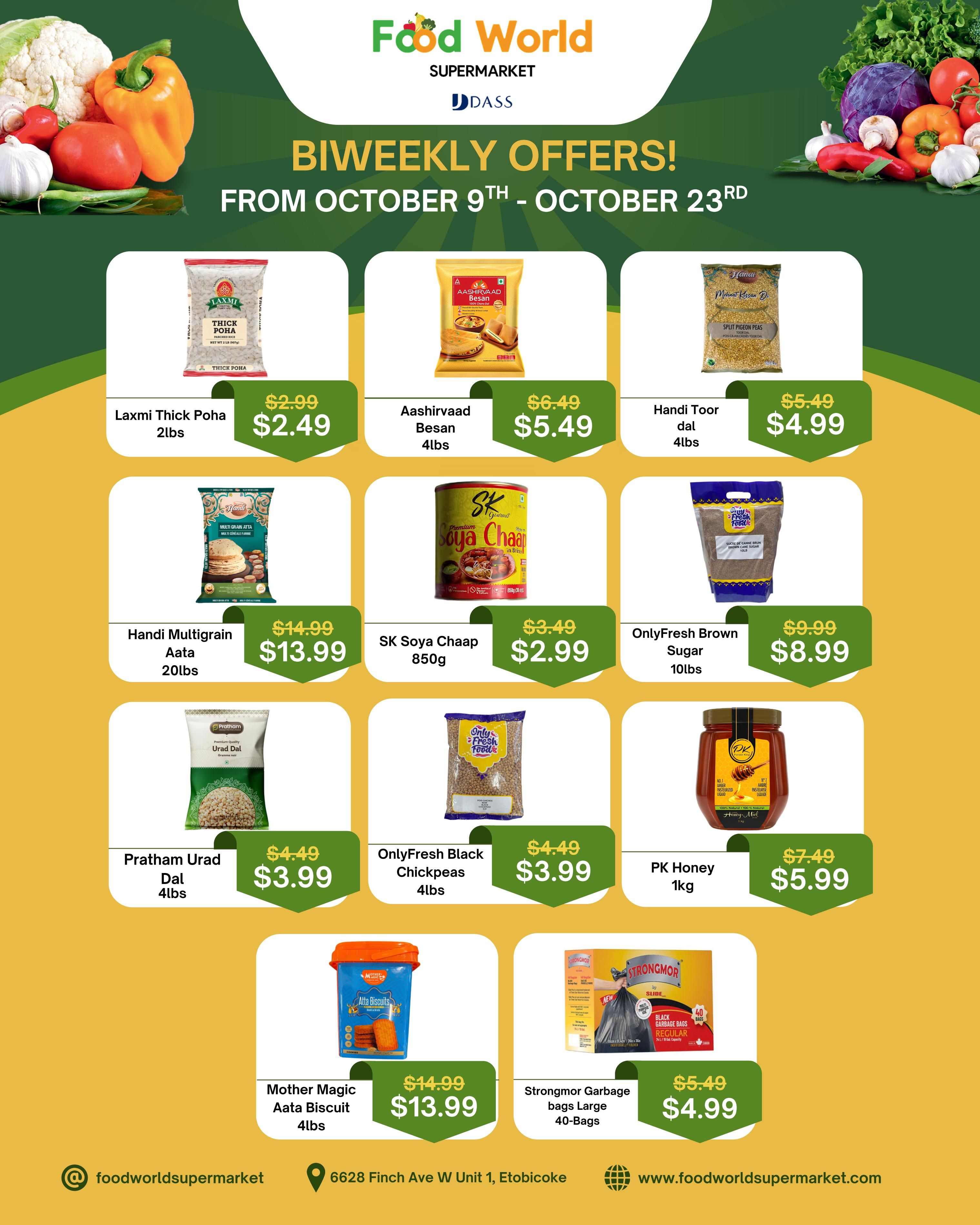 Food World Supermarket Flyer October 9 to 23