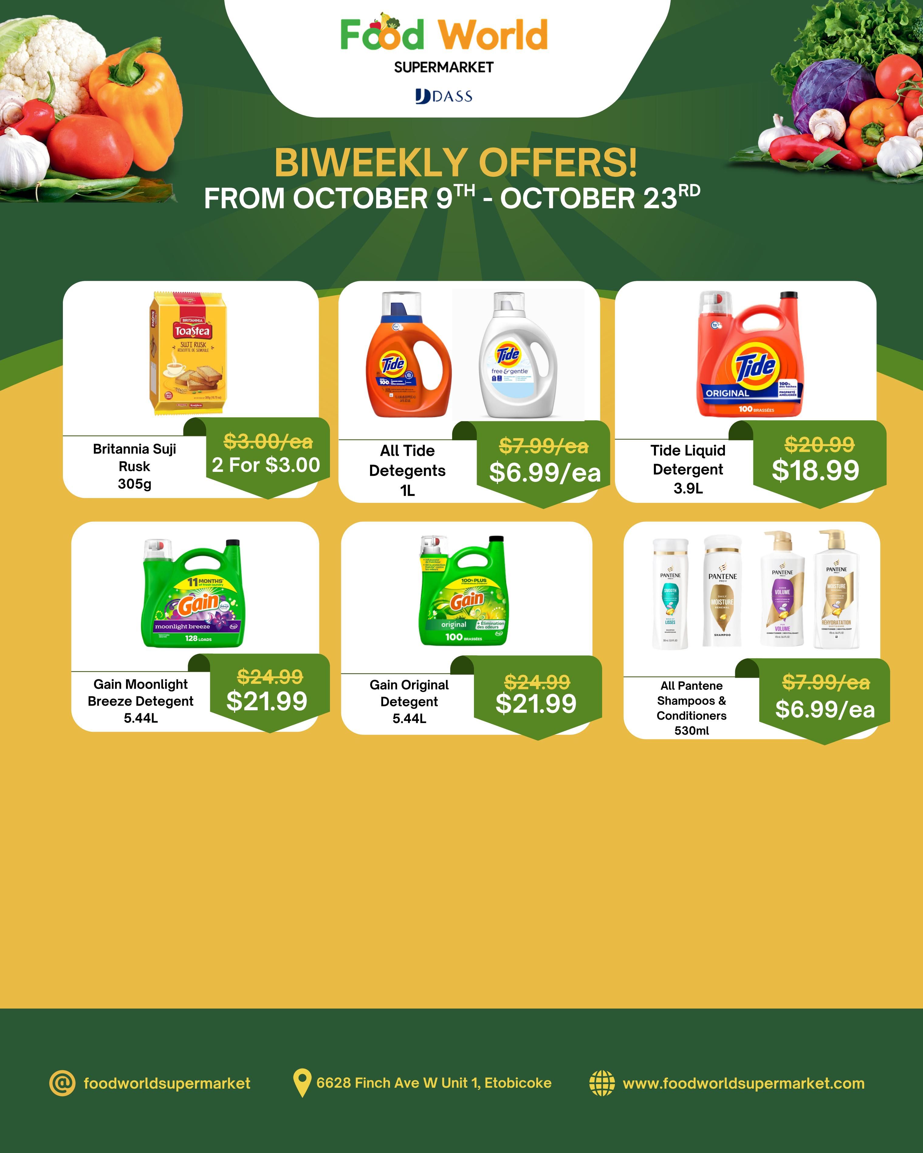 Food World Supermarket Flyer October 9 to 23