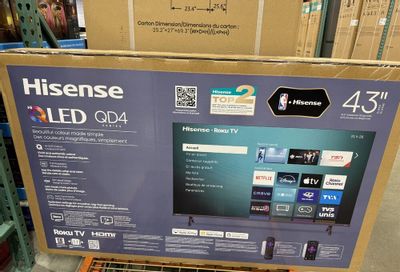 Costco: Hisense 43" Class - QD4SR Series - 1080P FHD QLED TV - $89.97 YMMV