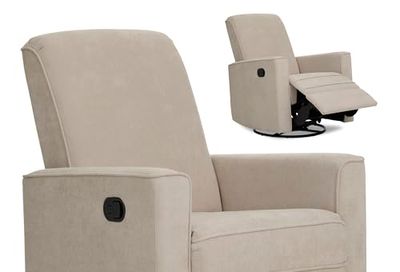 Evolur Raleigh Nursery Glider Recliner, GREENGUARD Gold, Tan