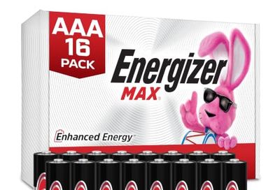 Energizer MAX AAA Batteries (16 Pack), Triple A Alkaline Batteries