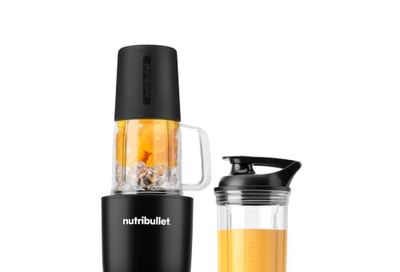 nutribullet Turbo Tumbler Edition, Personal Blender For Smoothies & Frozen Drinks, 24 Ounce Tumbler with boot, 32 Ounce Cup, Travel & To-Go Lids, 1000 Watt, Matte Black, NB30400AKC