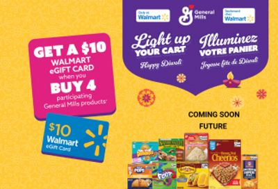 Walmart and General Mill Canada: Get A $10 Walmart Gift Card When You Purchase 4 Participating General Mills Products