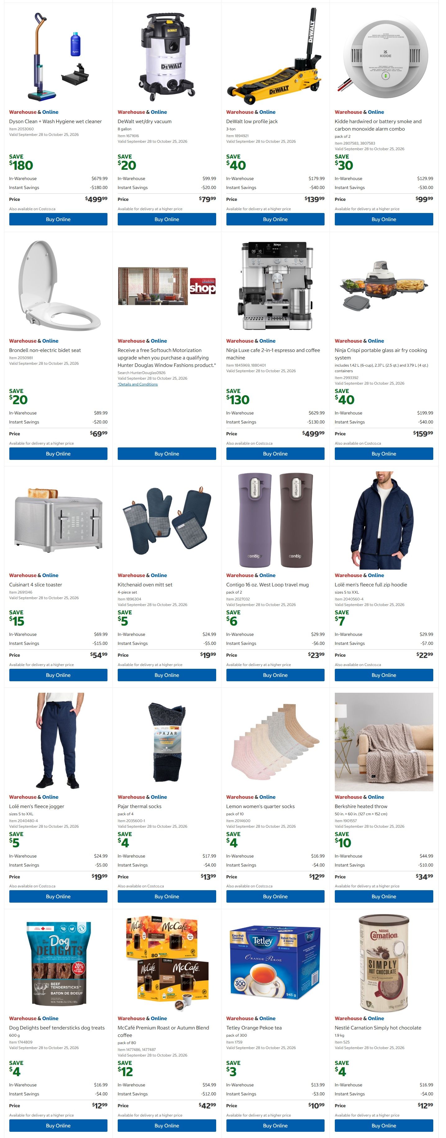 Costco (West, ON, Atlantic Canada) Warehouse Offers October 12 to 25