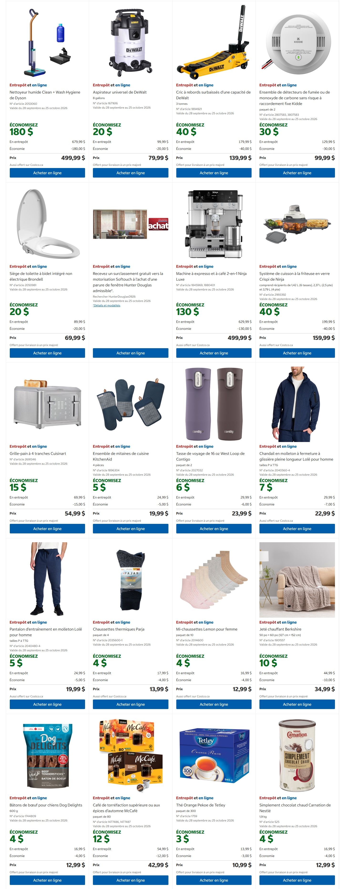 Costco (QC) Warehouse Offers October 12 to 25