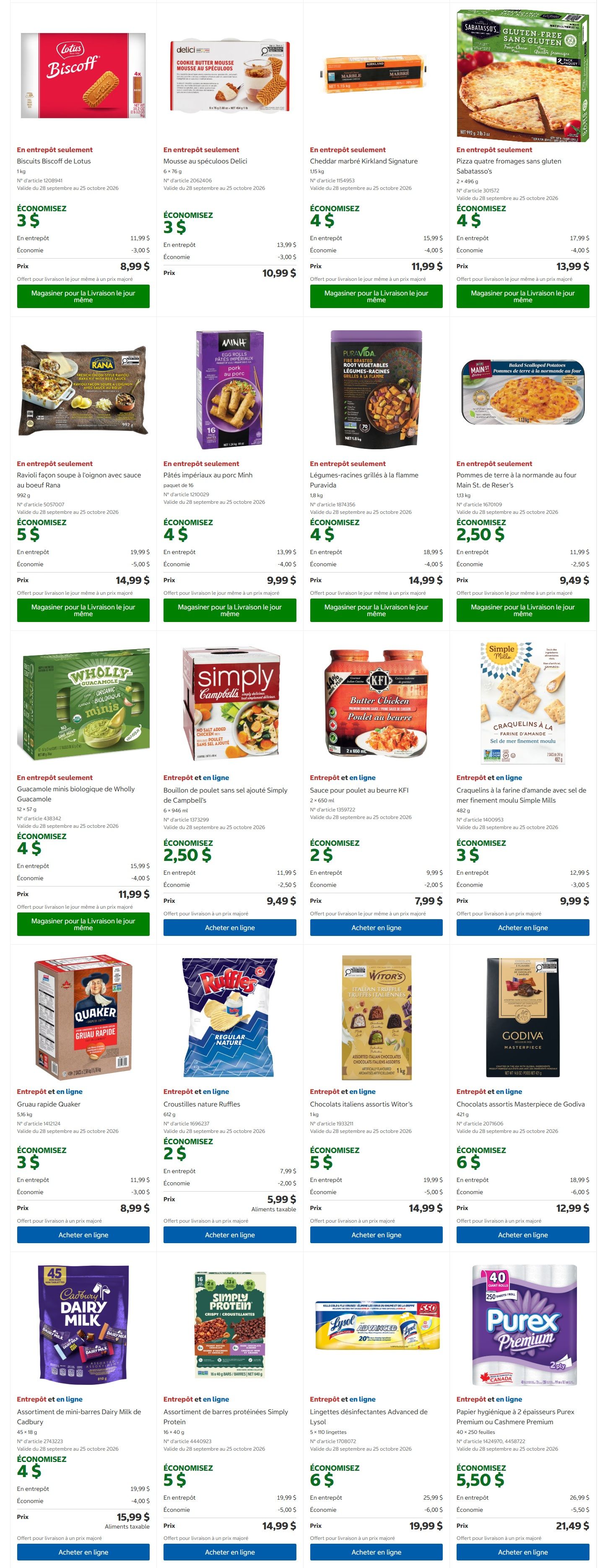 Costco (QC) Warehouse Offers October 12 to 25