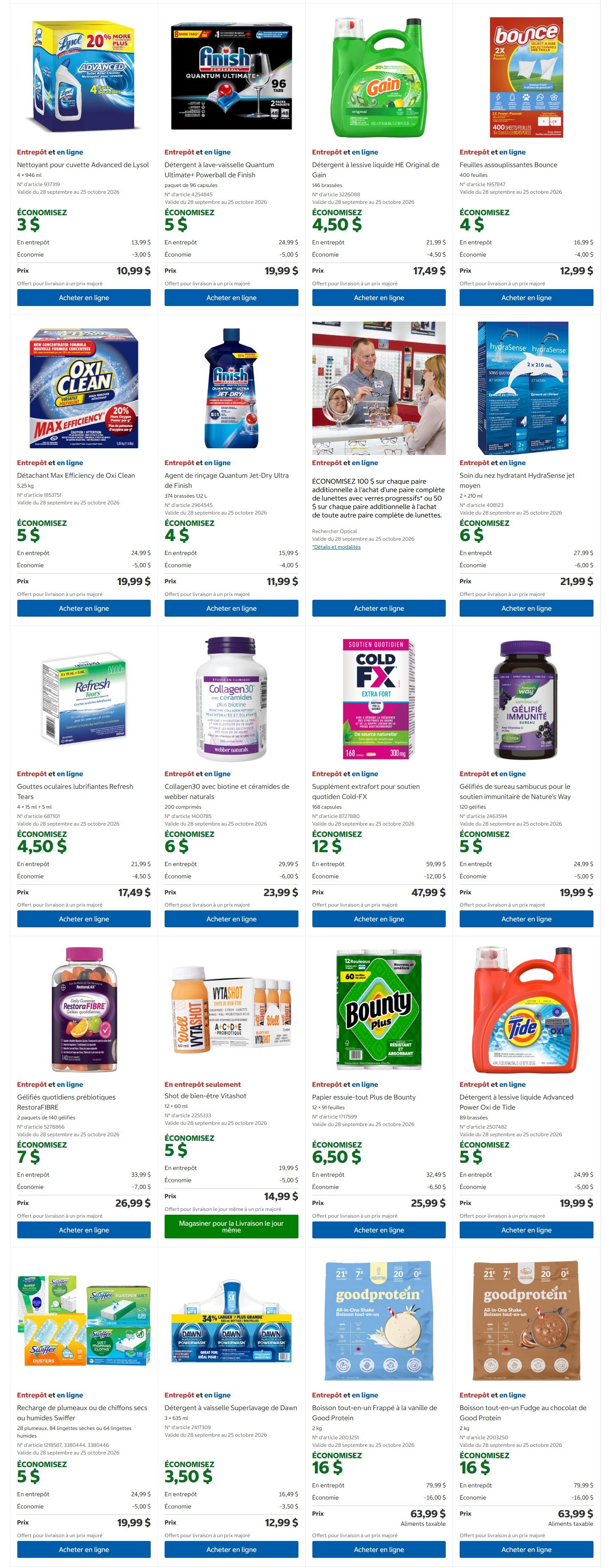 Costco (QC) Warehouse Offers October 12 to 25