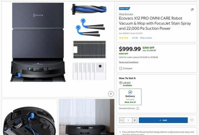 Costco: Ecovacs X12 Pro Omni Care with extra accessories, $999.99