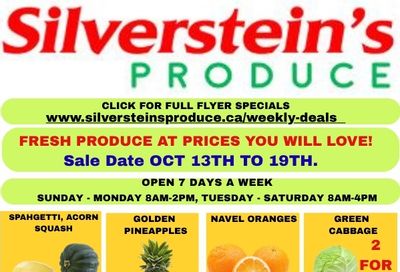 Silverstein's Produce Flyer October 13 to 19