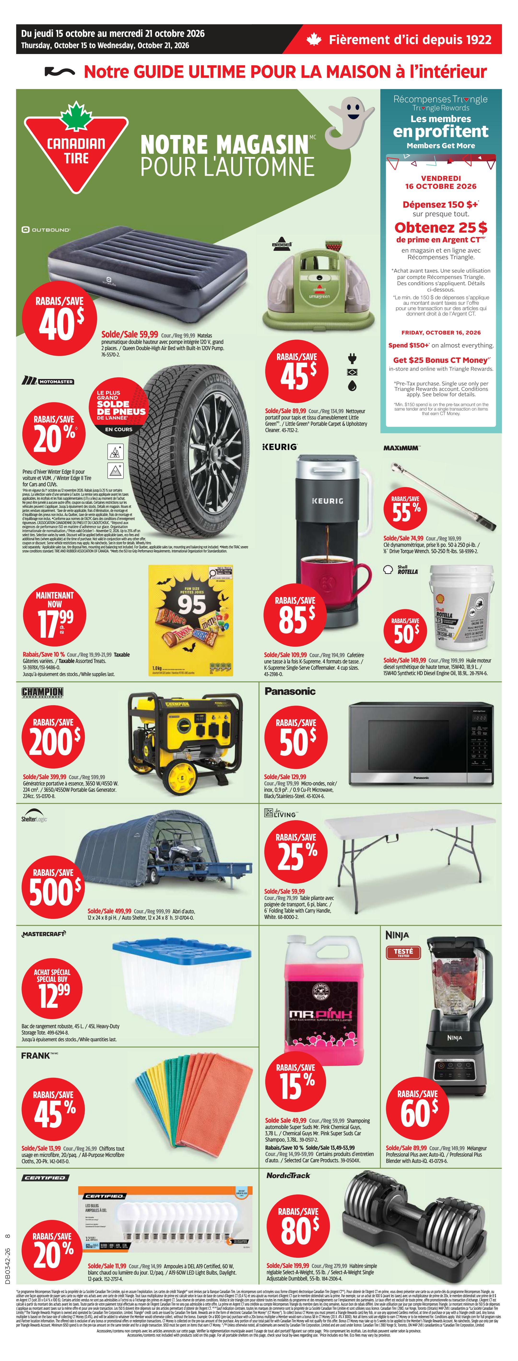 Canadian Tire (QC) Flyer October 15 to 21