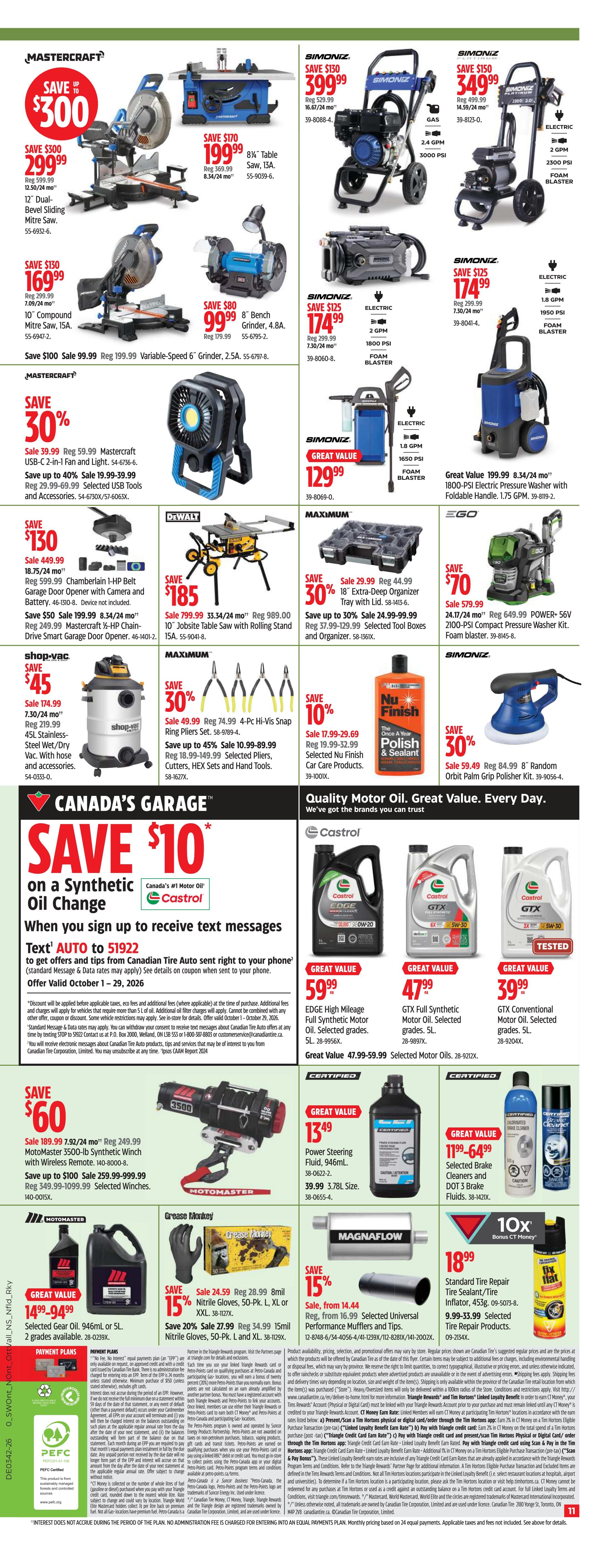 Canadian Tire (Atlantic) Flyer October 15 to 21