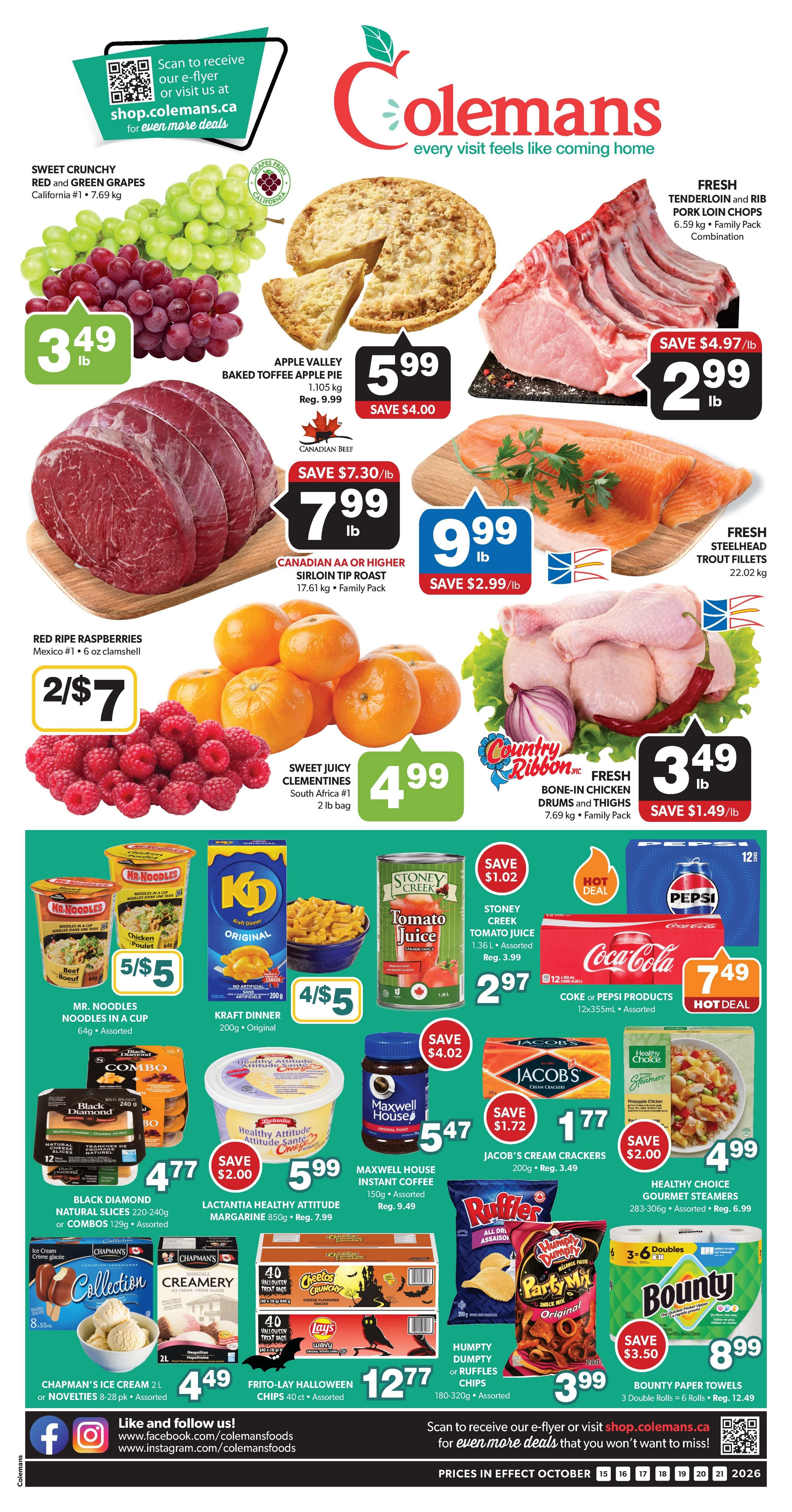Coleman's Flyer October 15 to 21