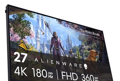Alienware 27 Gaming Monitor AW2725QF, 4K UHD IPS Panel, 180Hz