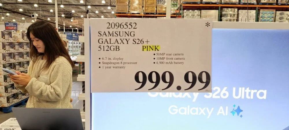 Costco: Samsung S26+ 512GB 6.7in ($999.99)
