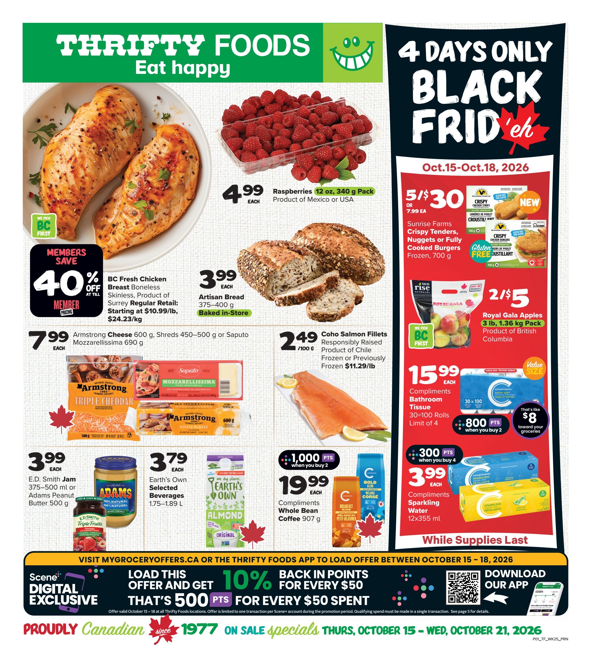Thrifty Foods Flyer October 15 to 21