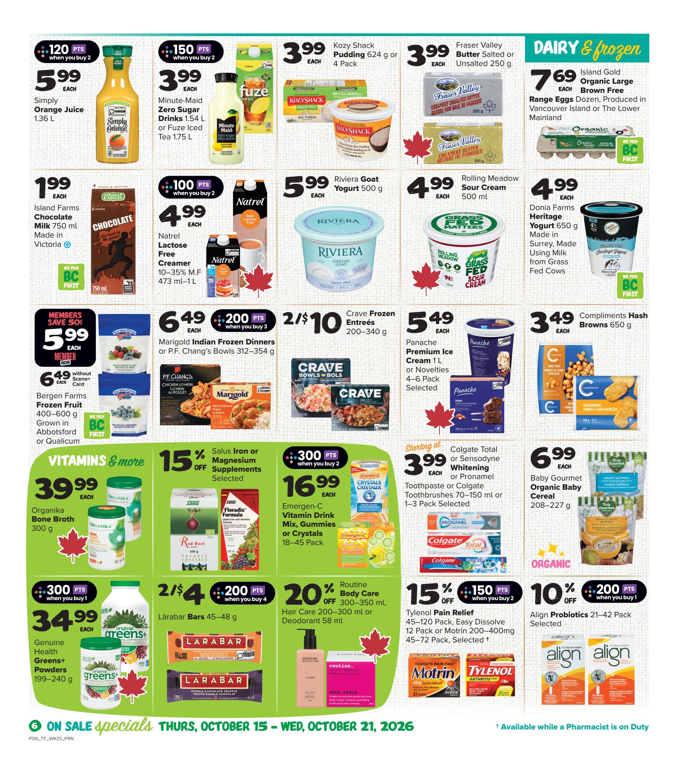 Thrifty Foods Flyer October 15 to 21