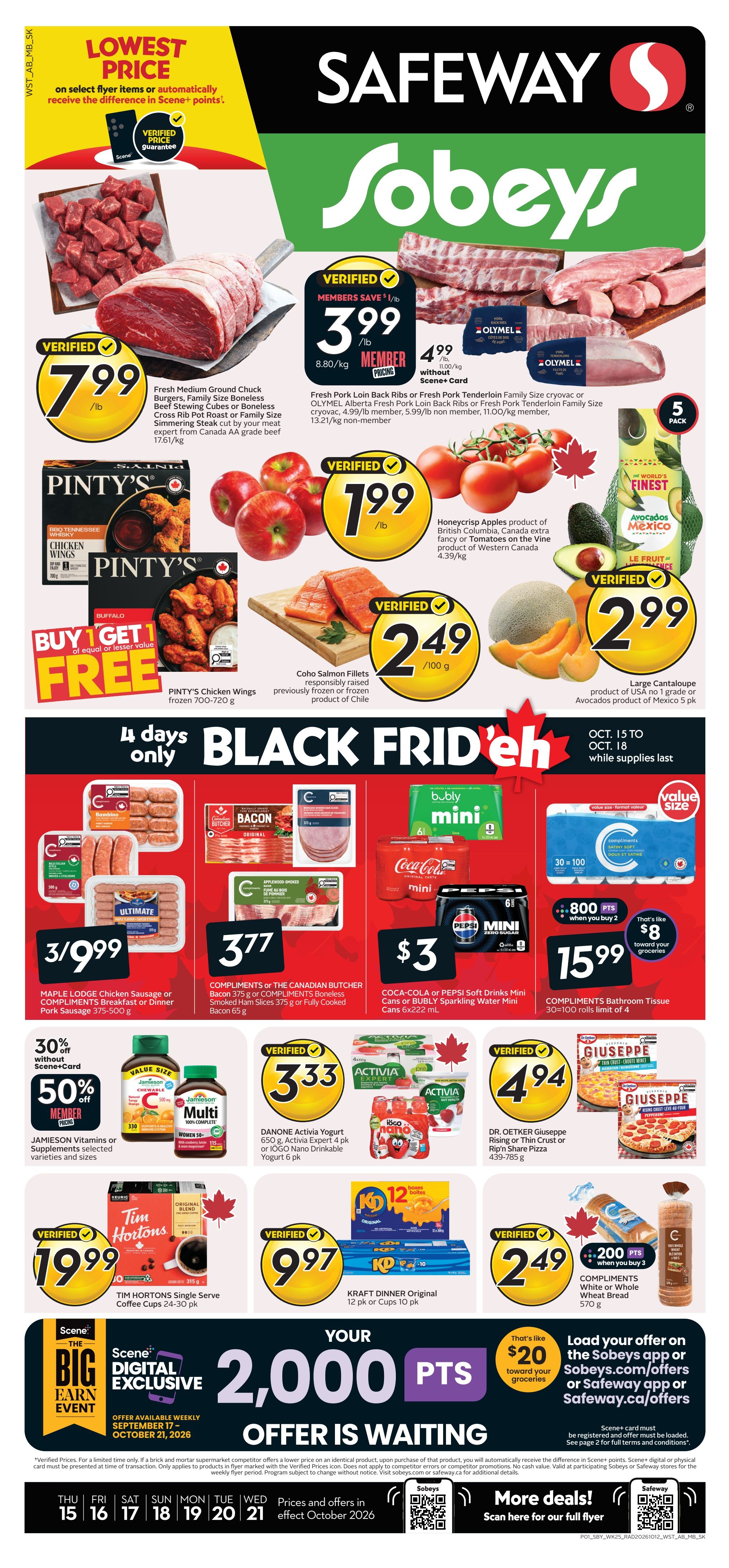 Sobeys/Safeway (SK) Flyer October 15 to 21