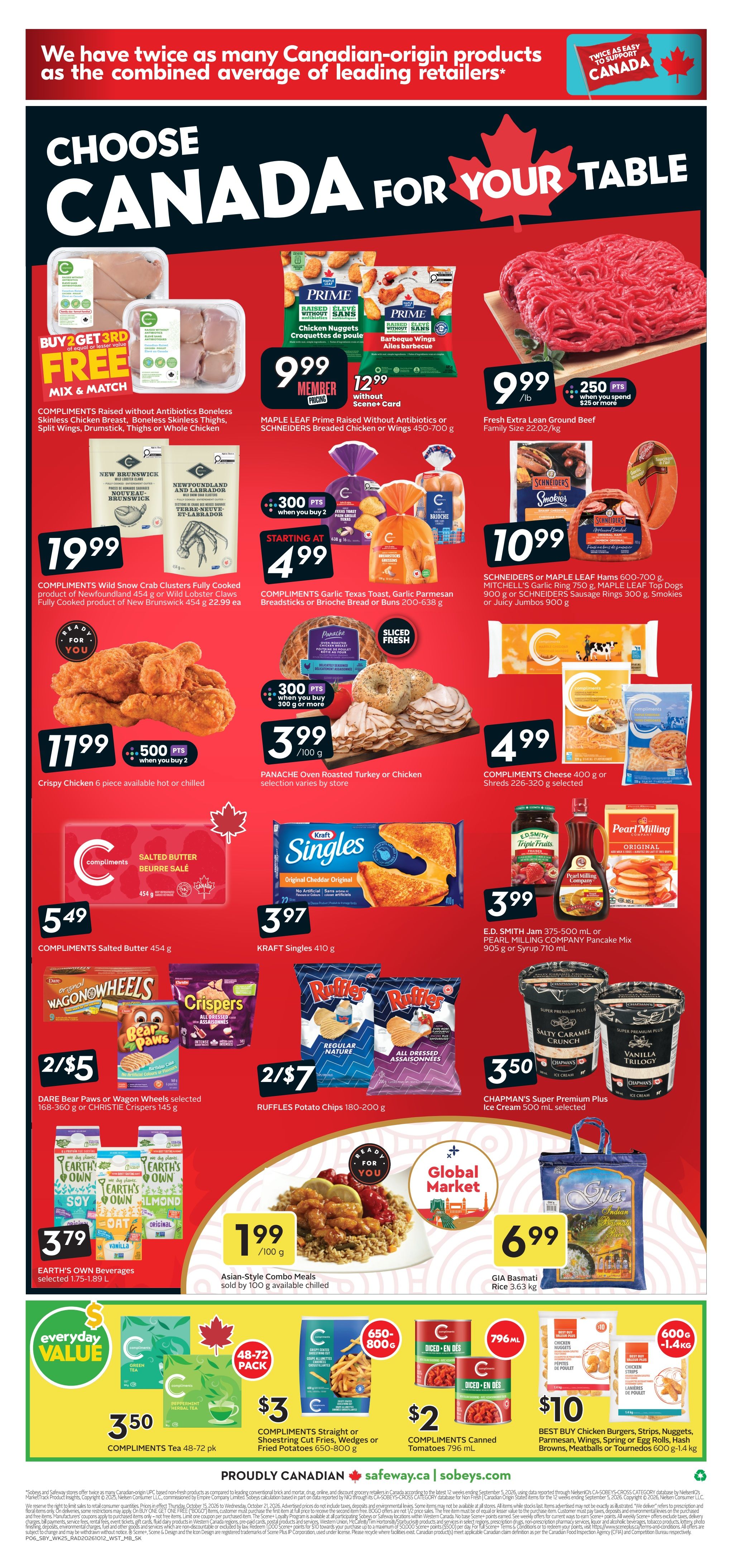 Sobeys/Safeway (MB) Flyer October 15 to 21