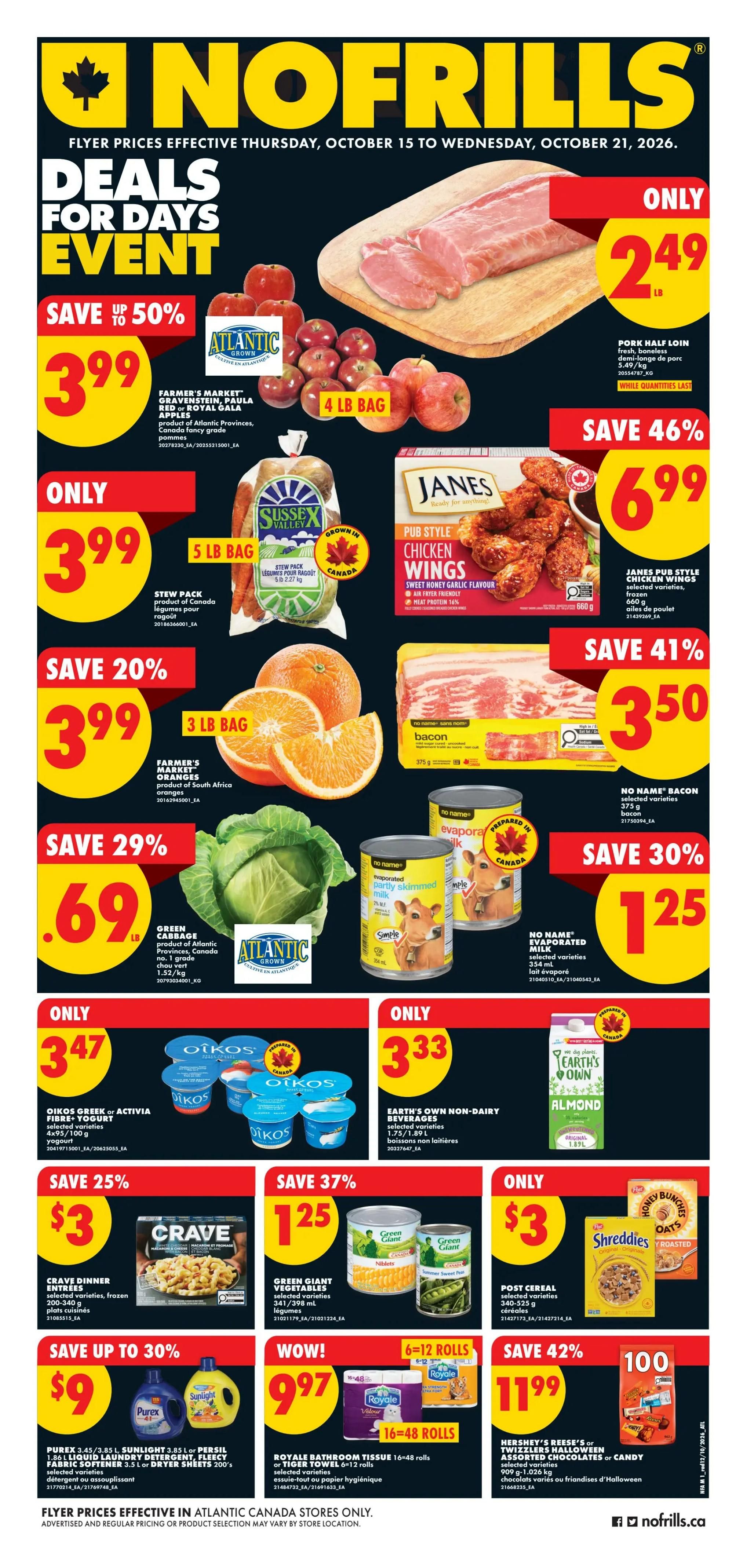 No Frills (Atlantic) Flyer October 15 to 21