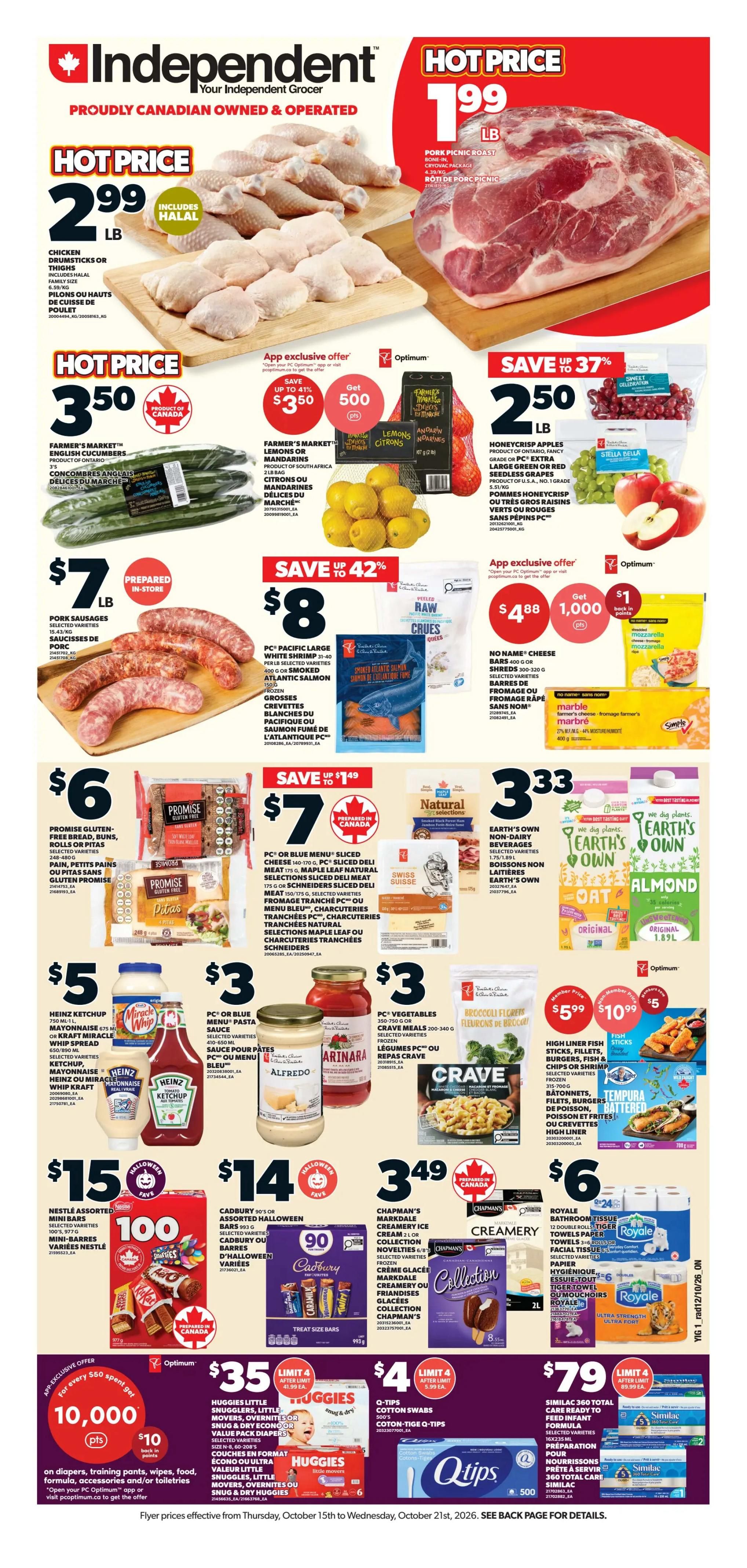 Independent Grocer (ON) Flyer October 15 to 21