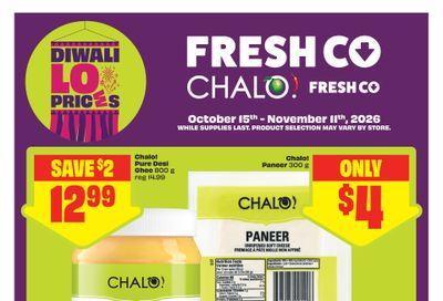 FreshCo & Chalo FreshCo (West) Diwali Flyer October 15 to November 11