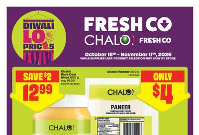 FreshCo & Chalo FreshCo (ON) Diwali Flyer October 15 to November 11
