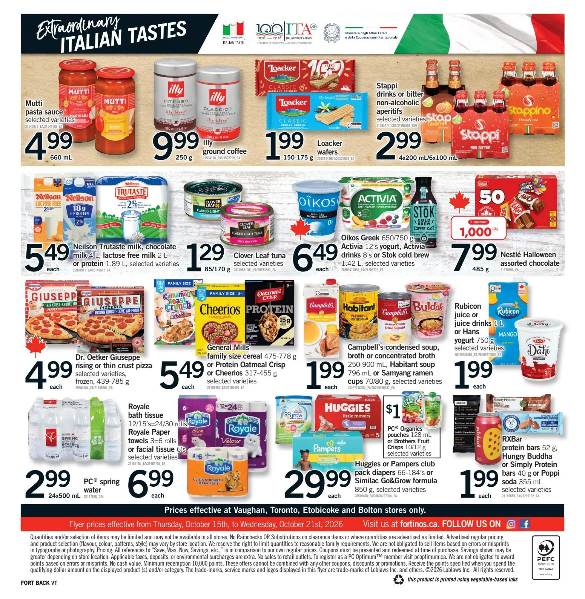 Fortinos Flyer October 15 to 21
