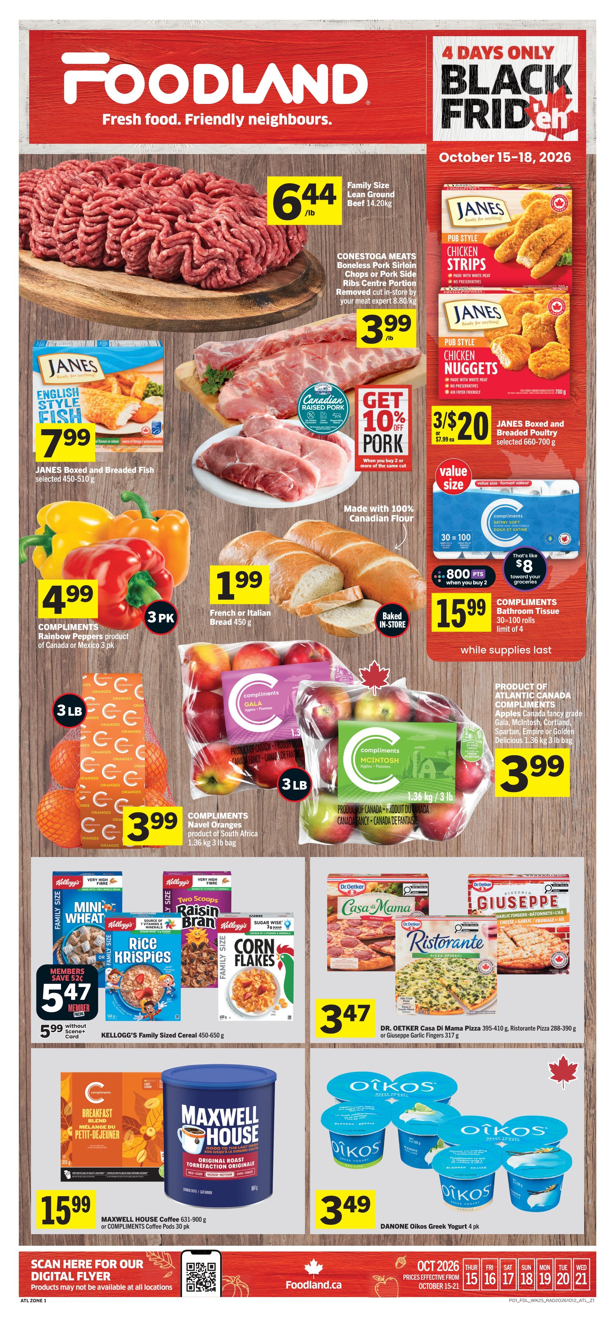 Foodland (Atlantic) Flyer October 15 to 21