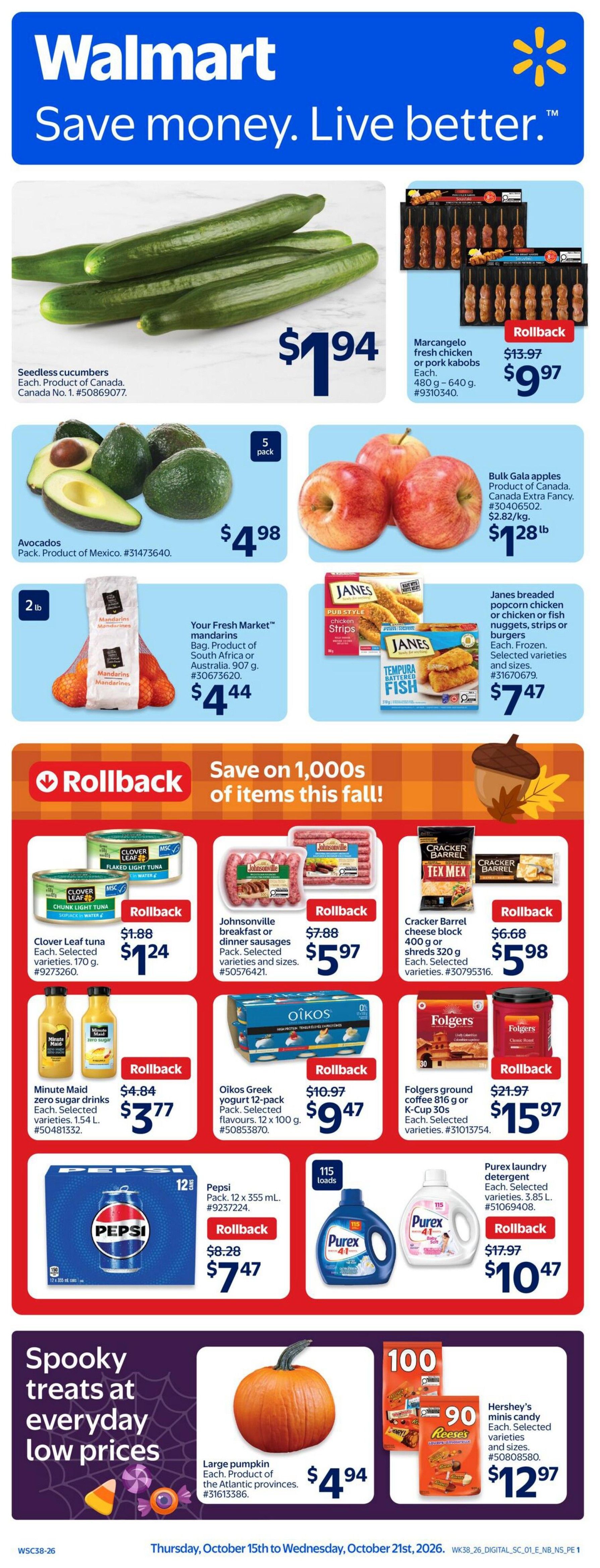 Walmart (Atlantic) Flyer October 15 to 21
