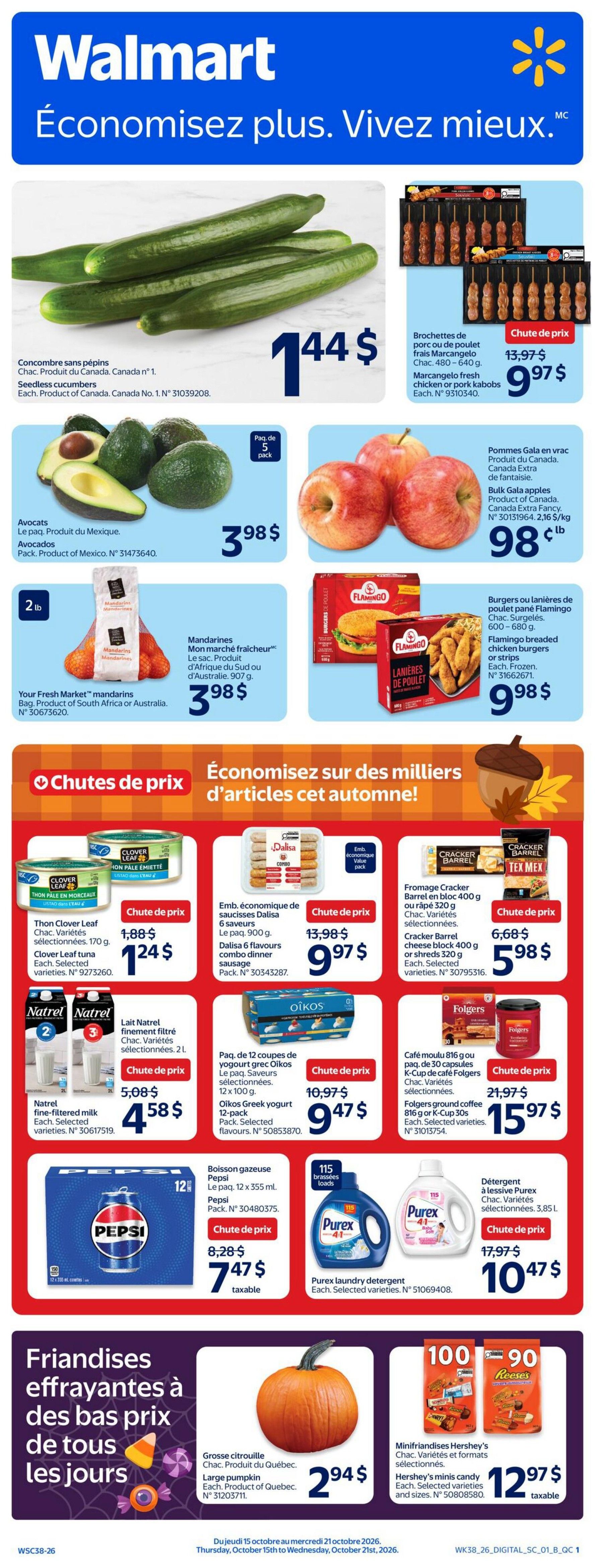 Walmart (QC) Flyer October 15 to 21