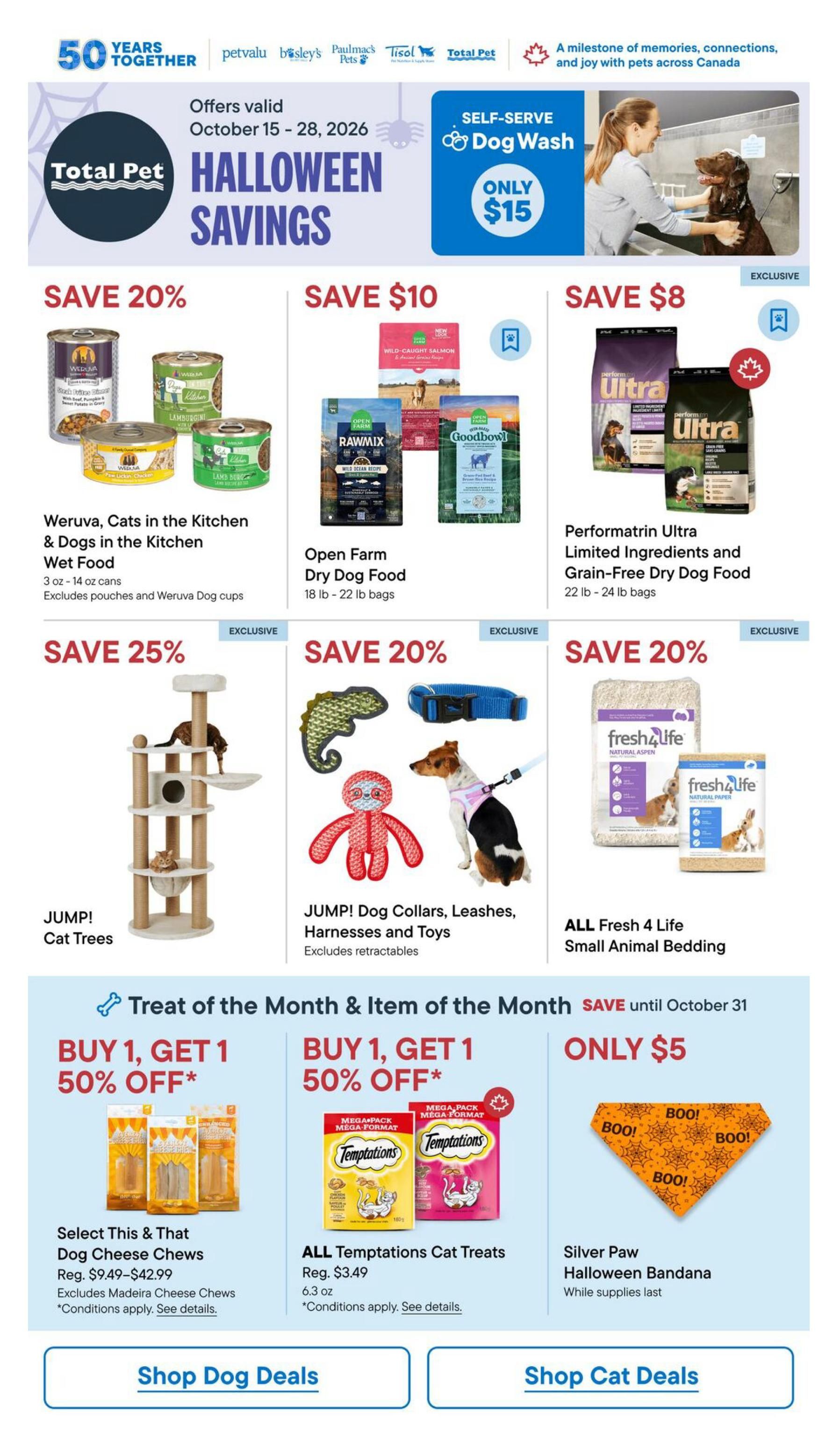 Total Pet Flyer October 15 to 28