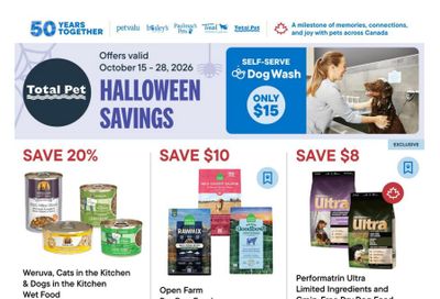 Total Pet Flyer October 15 to 28