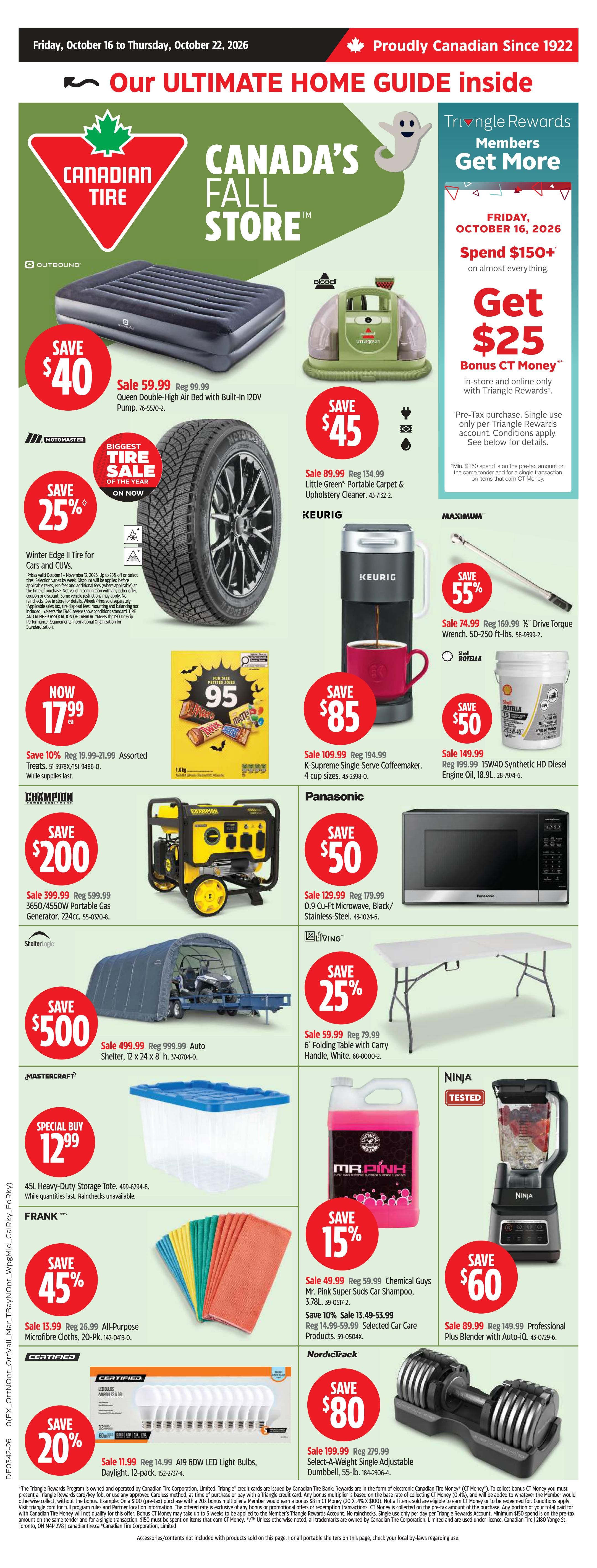 Canadian Tire (ON) Flyer October 16 to 22