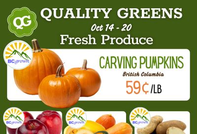 Quality Greens Flyer October 14 to 20
