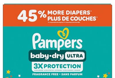 Pampers Baby Dry Ultra Diapers, Size 4, Absorbent Disposable Diapers, 1 Pack (Count of 102)