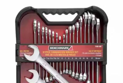 Home Hardware: BENCHMARK Metric and Imperial Stubby Steel Wrench Set 32 Piece - $31.97