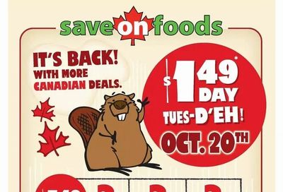 Save On Foods: $1.49 Day on Tuesday, October 20