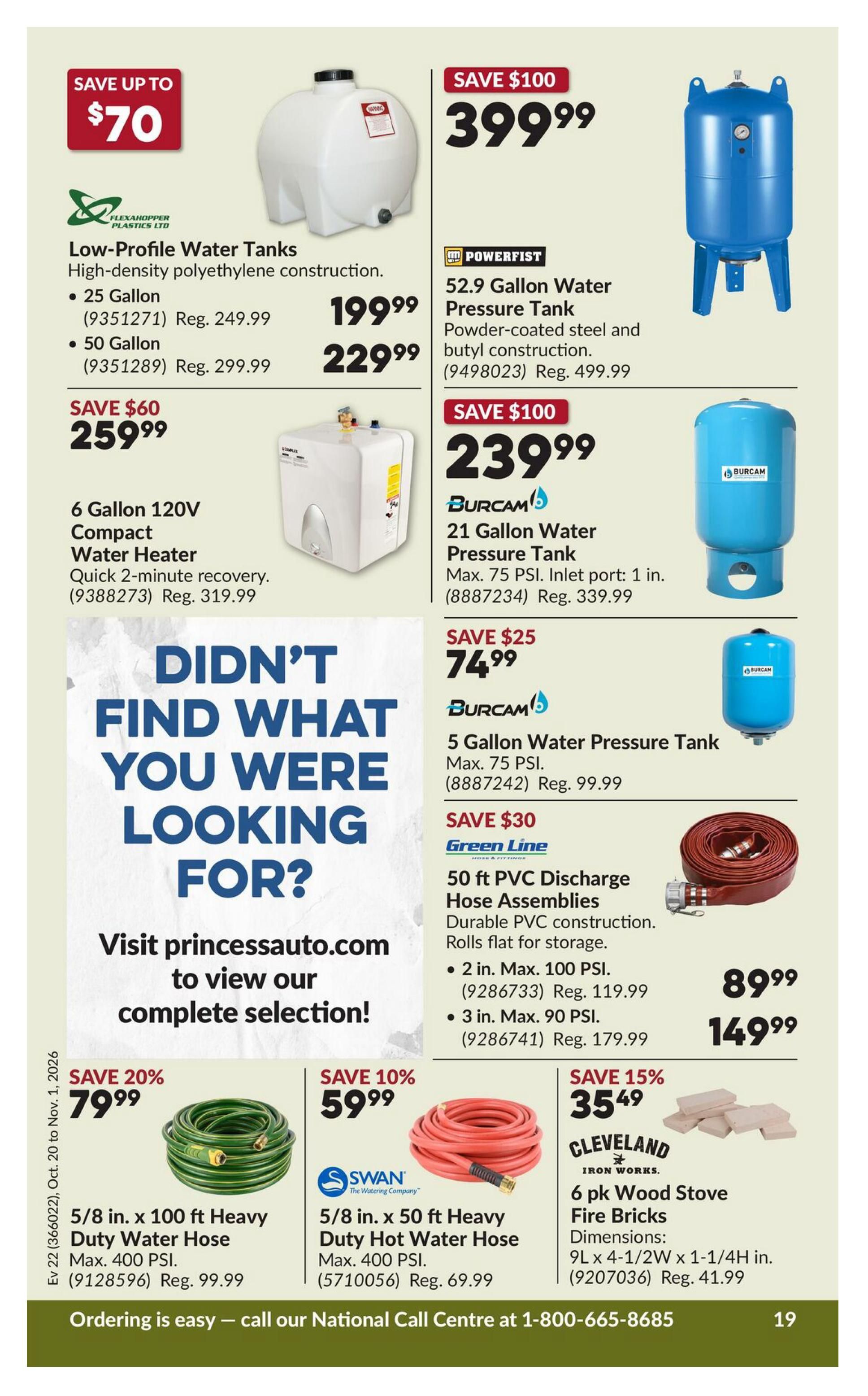 Princess Auto Flyer October 20 to November 1