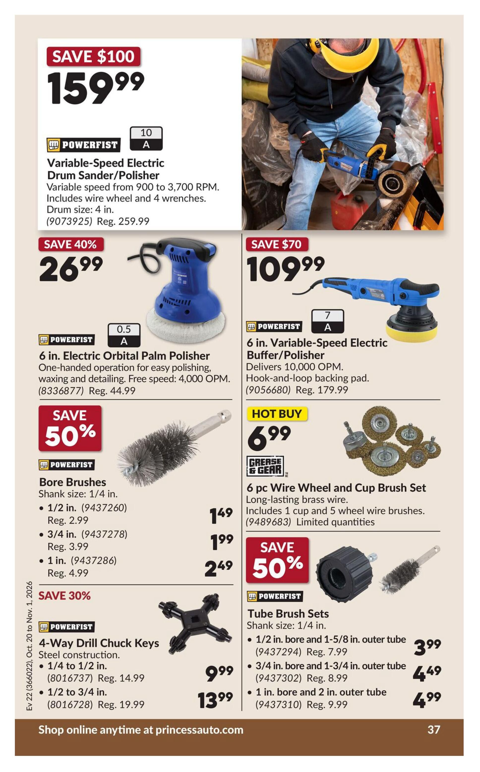 Princess Auto Flyer October 20 to November 1