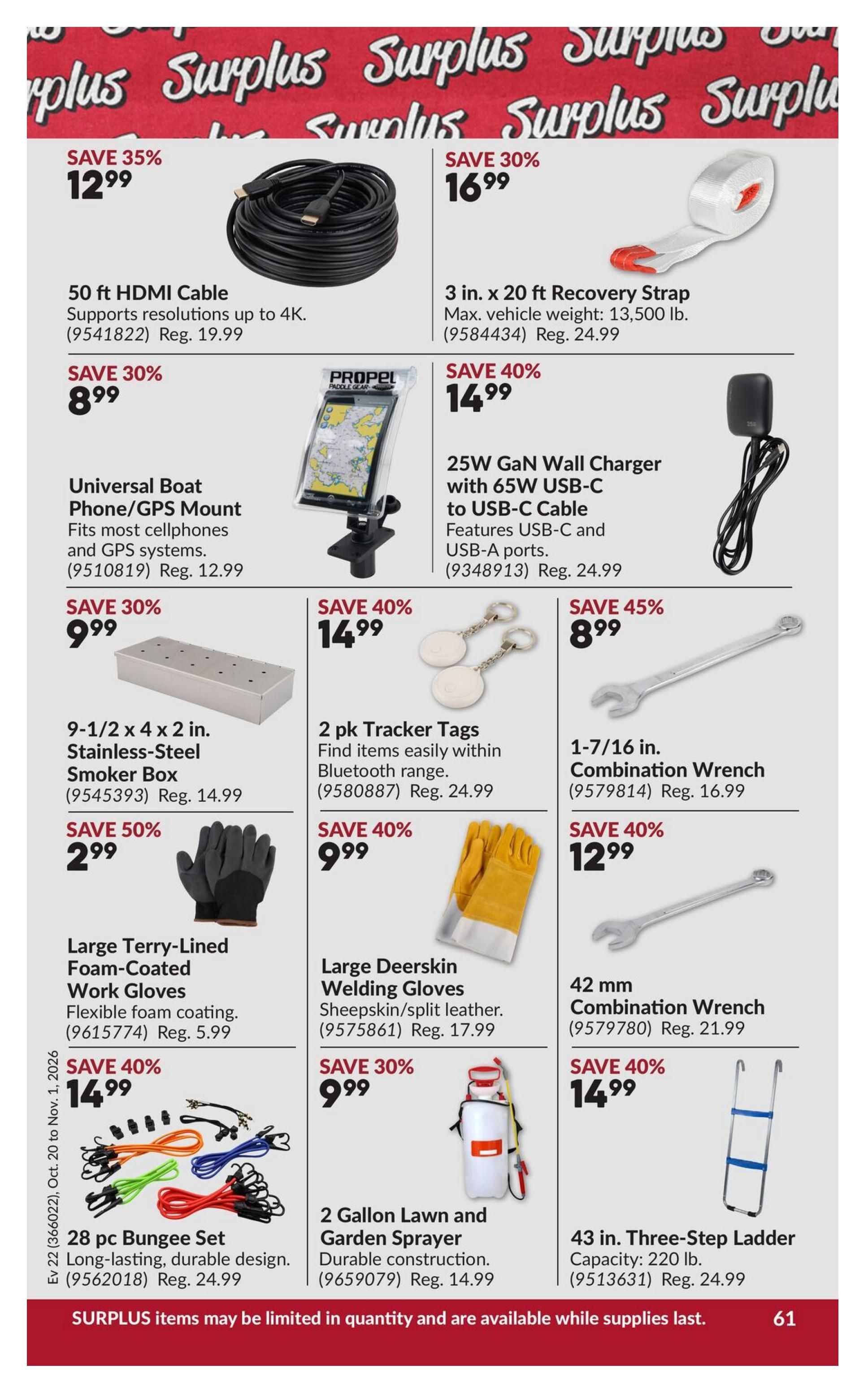 Princess Auto Flyer October 20 to November 1