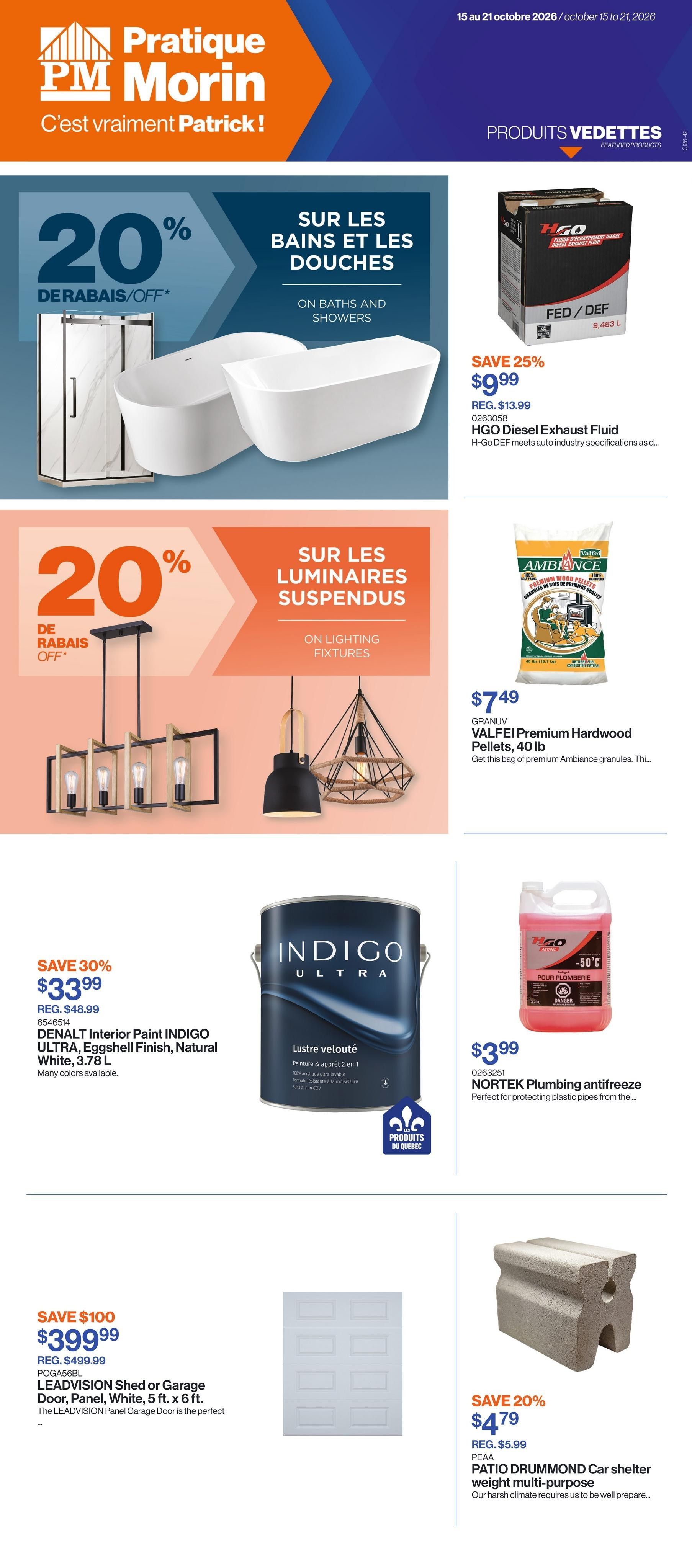 Patrick Morin Flyer October 15 to 21