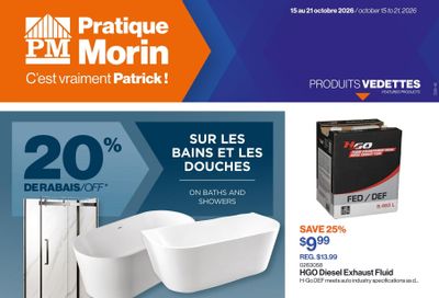 Patrick Morin Flyer October 15 to 21