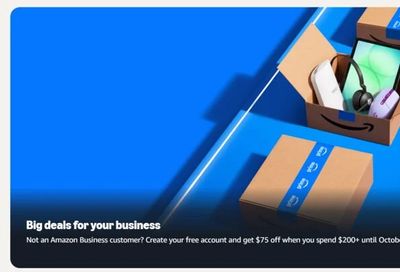 https://business.amazon.ca/: Amazon Business New Members Save $75 off a purchase of $200 or more.